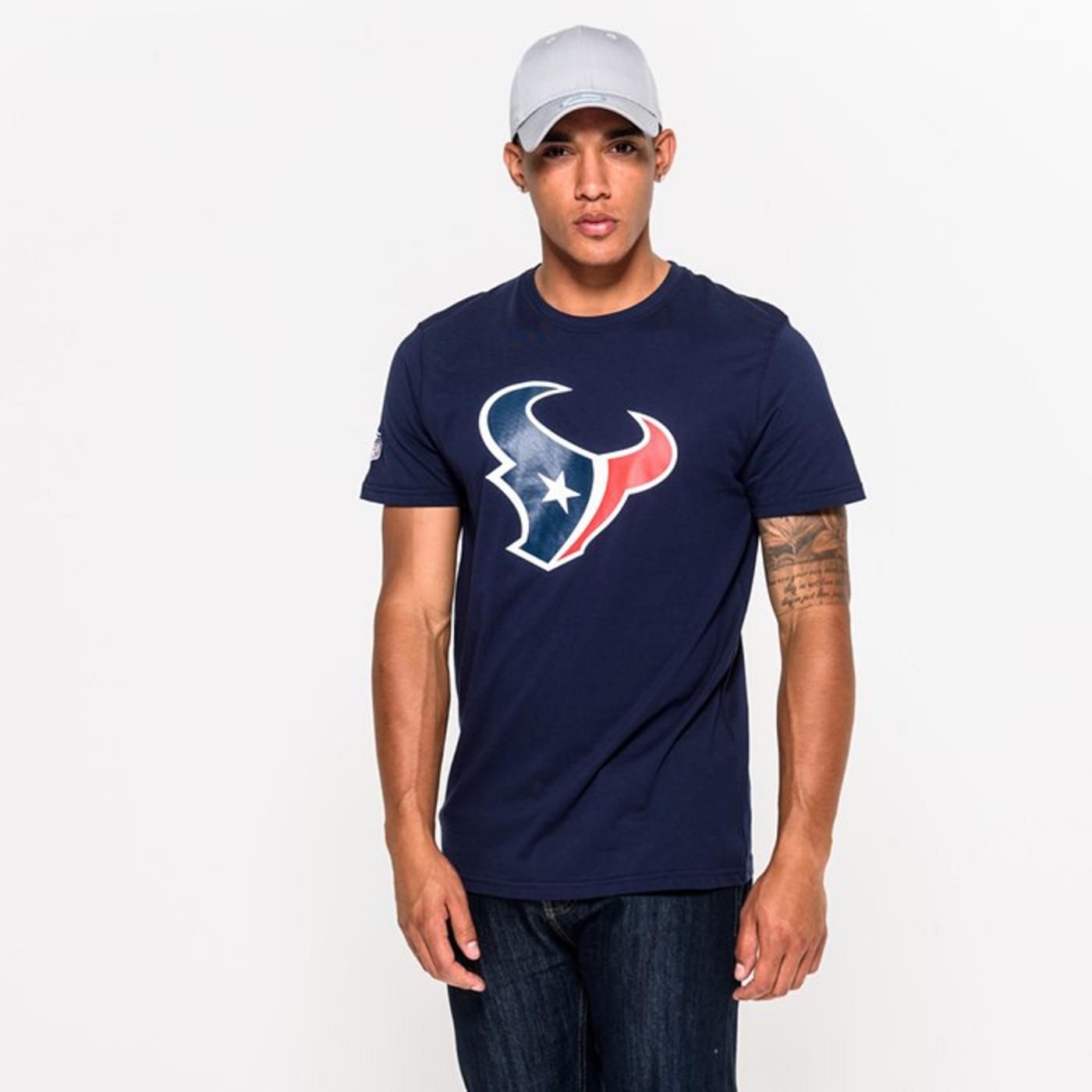 Houston Texans Team Logo Miesten T-paita Sininen - New Era Vaatteet Suomi FI-864379